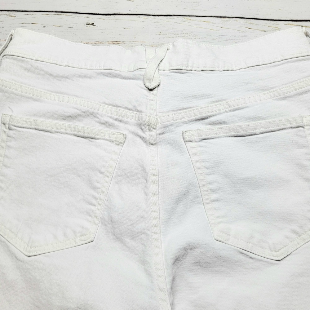 J Crew Slim Wide Leg Jeans Winter White Wash Raw Hem Jeans Minimalist Preppy 29 - Picture 6 of 10
